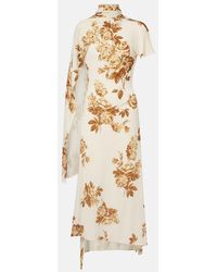 Magda Butrym - Floral Scarf-Detail Midi Dress - Lyst