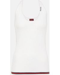 Gucci - Ribbed-knit Cashmere And Silk Tank Top - Lyst