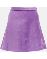 Alaïa - Velvet Miniskirt - Lyst