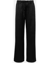 Proenza Schouler - Label Magnus Crepe Wide-Leg Pants - Lyst