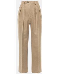 Loro Piana - High-rise Wool And Cashmere Suit Pants - Lyst