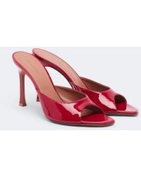 AMINA MUADDI - Alexa Patent Leather Mules - Lyst