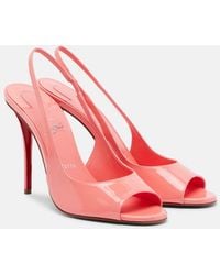 Christian Louboutin - Miss Z Patent Leather Slingback Sandals - Lyst