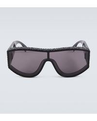 Fendi - Lab Embossed Shield Sunglasses - Lyst
