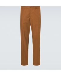 Moncler - Cotton-Blend Straight Pants - Lyst