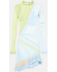 Roberta Einer - Ali Open-Knit Cotton Minidress - Lyst