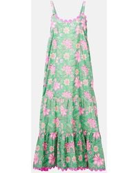 Juliet Dunn - Vestido Largo De Algodon Estampado - Lyst