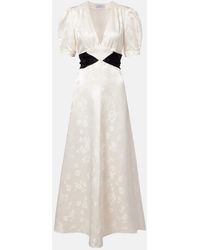 Gabriela Hearst - Larkin Floral Silk Midi Dress - Lyst