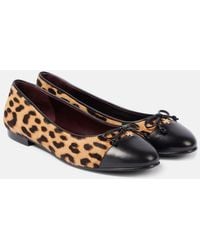Tory Burch - Bedruckte Ballerinas Aus Kalbshaar Und Leder - Lyst