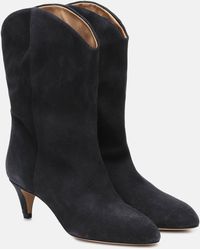 Isabel Marant - Dernee Western Suede Mid-calf Boots - Lyst