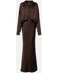 Norma Kamali - Robe Aus Satin - Lyst