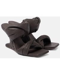 Rick Owens - Wedge-Sandalen Twisted Cantilever 80 Aus Leder - Lyst