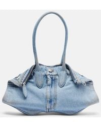 McQueen - Manta Medium Denim Shoulder Bag - Lyst