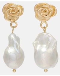 Magda Butrym - Baroque Pearl-Plated Drop Earrings - Lyst