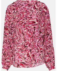 Isabel Marant - Tiphaine Printed Silk Blouse - Lyst