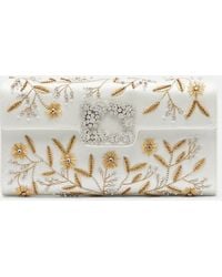 Roger Vivier - Efflorescence Embellished Satin Clutch - Lyst