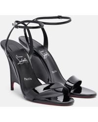 Christian Louboutin - Miss Z Patent Leather Wedge Sandals - Lyst