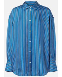 TOTEME - Striped Oversized Silk Shirt - Lyst