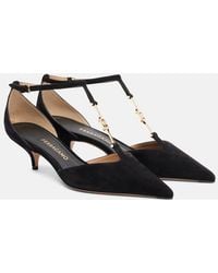 Ferragamo - Pumps Traci 40 Aus Veloursleder - Lyst