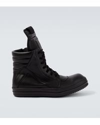 Rick Owens - Geobasket Leather High-Top Sneakers - Lyst