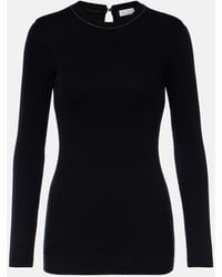 Brunello Cucinelli - Monili Cotton-Blend Top - Lyst