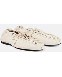 Ganni - Lace-Up Ballet Flats - Lyst