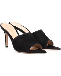 Gianvito Rossi Camoscio Mules - Black