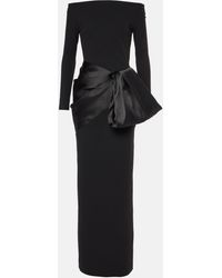 Solace London - Kori Off-shoulder Bow-detail Gown - Lyst