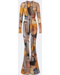 Roberto Cavalli - Trompe L'Oil Flared Jumpsuit - Lyst