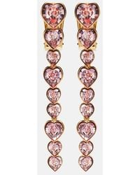 Oscar de la Renta - Crystal-Embellished Clip-On Earrings - Lyst