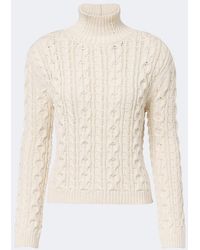 Rohe - Cable-Knit Cotton-Blend Turtleneck Sweater - Lyst