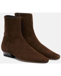 STAUD - Wally Suede Ankle Boots - Lyst