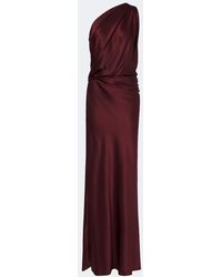 The Sei - Draped One-Shoulder Silk Satin Gown - Lyst