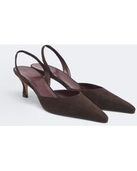 The Row - Inez Suede Slingback Pumps - Lyst
