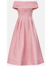 Rebecca Vallance - Adalyn Off-Shoulder Brocade Midi Dress - Lyst