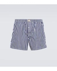 Gucci - Striped Cotton Poplin Boxer Shorts - Lyst