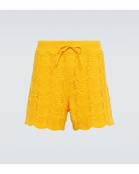 CASABLANCA Shorts aus Baumwollstrick - Gelb