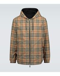 Burberry - Giacca Vintage Check reversibile beige - Lyst