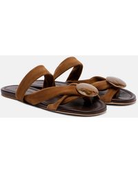 Christopher Esber - Doma Embellished Suede Sandals - Lyst