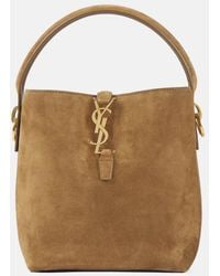 Saint Laurent - Le 37 Small Suede Bucket Bag - Lyst