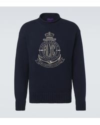 Ralph Lauren - Embroidered Cotton Sweater - Lyst