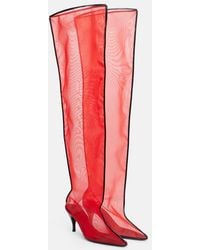 Herbert Levine - Drawing A Blank 80 Mesh Knee-High Boots - Lyst