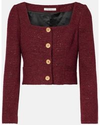Alessandra Rich - Sequined Tweed Jacket - Lyst