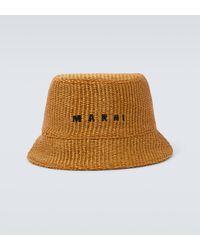 Marni - Raffia-effect Bucket Hat - Lyst