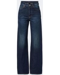 Saint Laurent - Faded Wide-Leg Jeans - Lyst