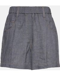 Brunello Cucinelli - Shorts in lino - Lyst