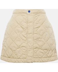 Burberry - Quilted High-rise Miniskirt - Lyst