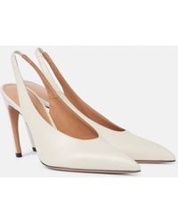 The Attico - Viper 95 Leather Slingback Pumps - Lyst