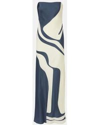 SIR. - Lilou Strapless Silk Maxi Dress - Lyst