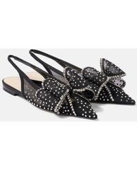 Mach & Mach - Le Cadeau Mesh Slingback Flats - Lyst